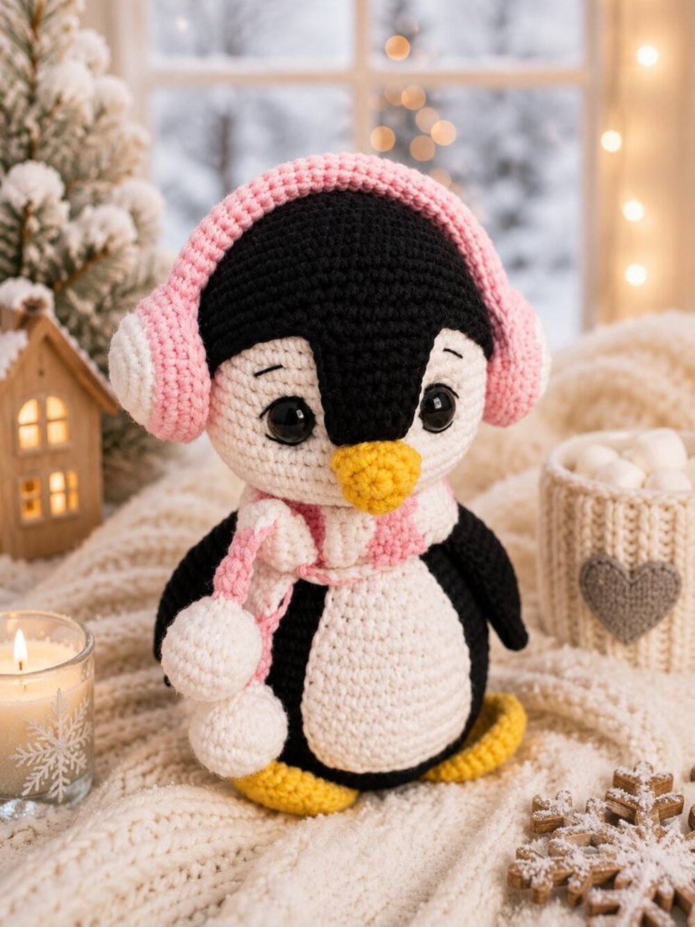 Handmade Crochet Penguin – Winter Amigurumi Plush